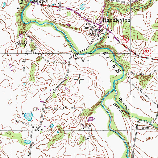 Topographic Map of Eubank Cemetery, TN