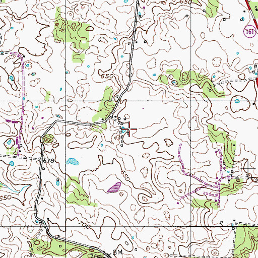 Topographic Map of Farmer Cemetery, TN