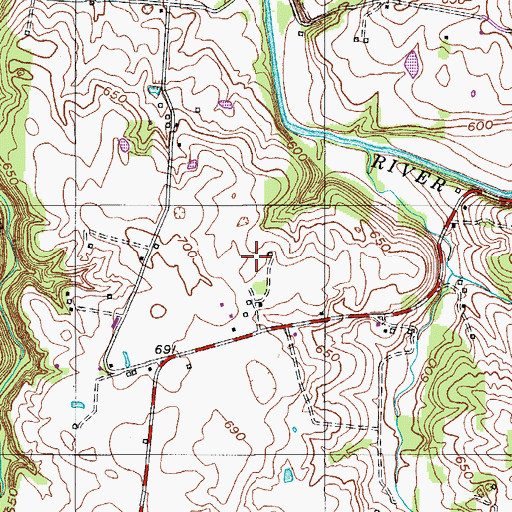 Topographic Map of Fisher Cemetery, TN