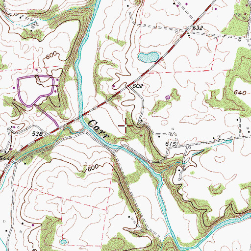 Topographic Map of Fisher Cemetery, TN