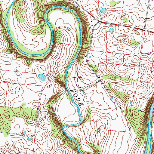 Topographic Map of Fort Cemetery, TN