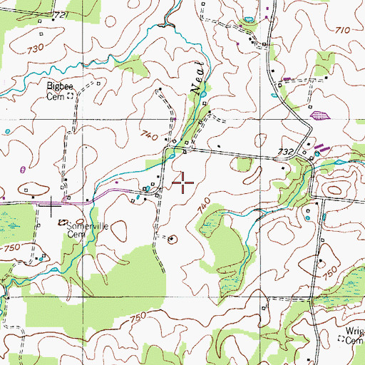 Topographic Map of Grainger Cemetery, TN