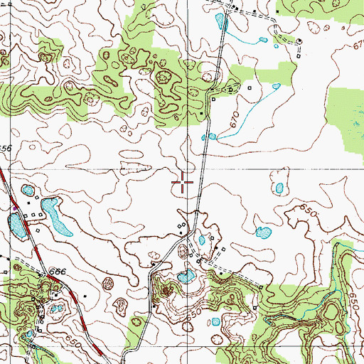 Topographic Map of Green Cemetery, TN