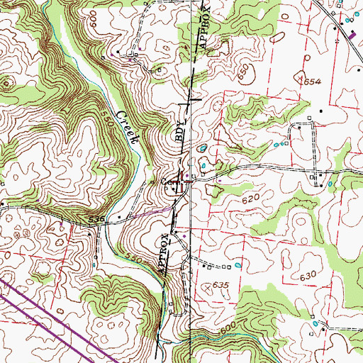 Topographic Map of Head Cemetery, TN