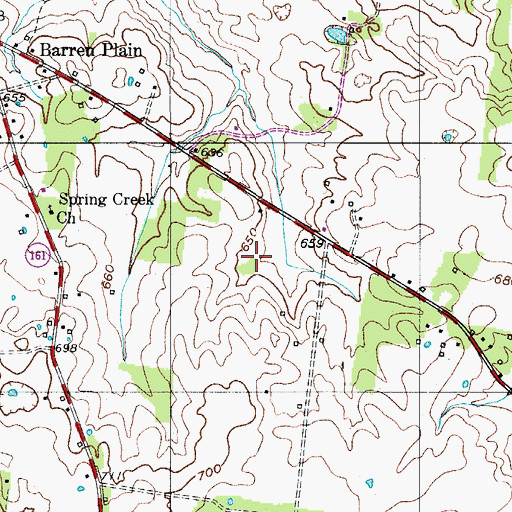 Topographic Map of Holland Cemetery, TN