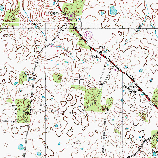 Topographic Map of Holland Cemetery, TN