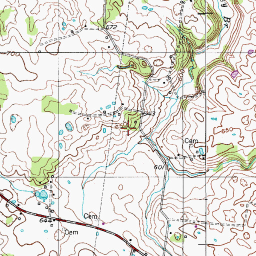 Topographic Map of Holman Cemetery, TN