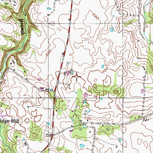Topographic Map of Holman Cemetery, TN