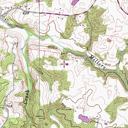 Topographic Map of Holmes Cemetery, TN