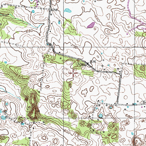 Topographic Map of Jackson Cemetery, TN