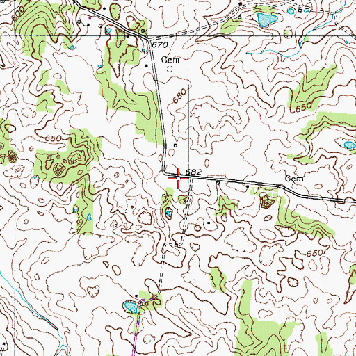 Topographic Map of Lipscomb Cemetery, TN