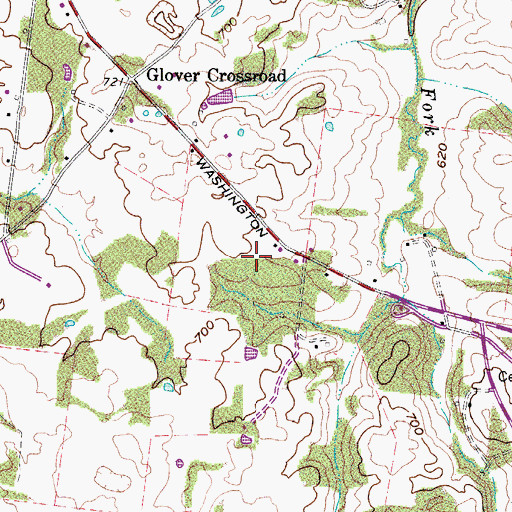 Topographic Map of Martin Cemetery, TN