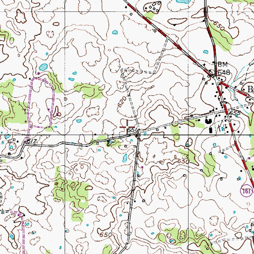Topographic Map of Mason Cemetery, TN