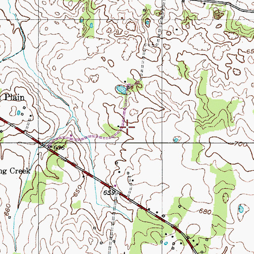 Topographic Map of McIntosh Cemetery, TN