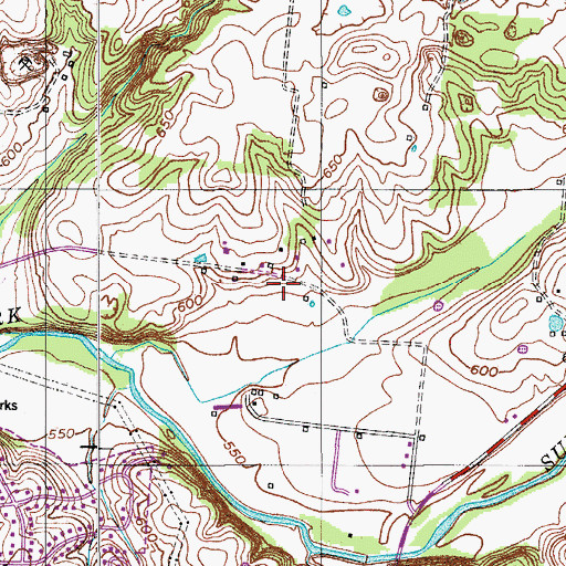 Topographic Map of McIntosh Cemetery, TN