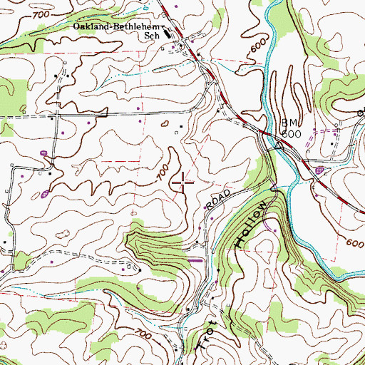Topographic Map of McMurray Cemetery, TN