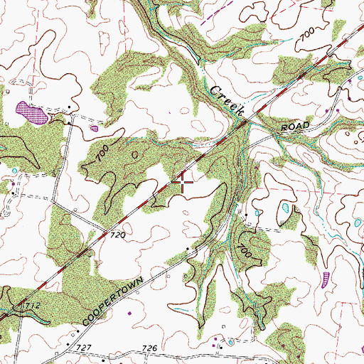 Topographic Map of Miller Cemetery, TN