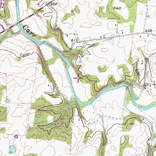 Topographic Map of Morris Cemetery, TN
