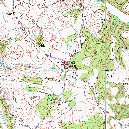 Topographic Map of Murphey Cemetery, TN