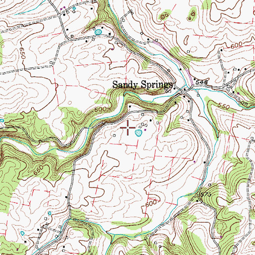 Topographic Map of Nave Cemetery, TN