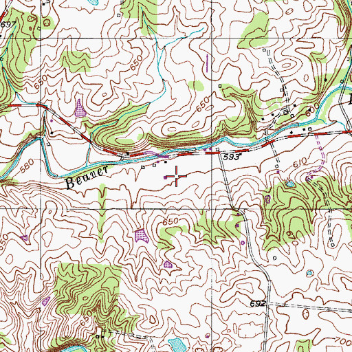 Topographic Map of Nuckolls Cemetery, TN