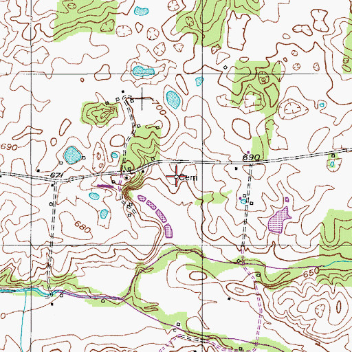 Topographic Map of Owen Cemetery, TN