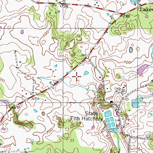 Topographic Map of Pitt Cemetery, TN