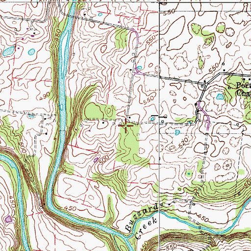 Topographic Map of Porter Cemetery, TN