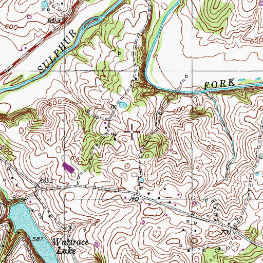 Topographic Map of Porter Cemetery, TN