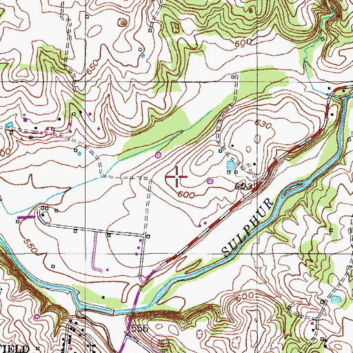 Topographic Map of Porter Cemetery, TN