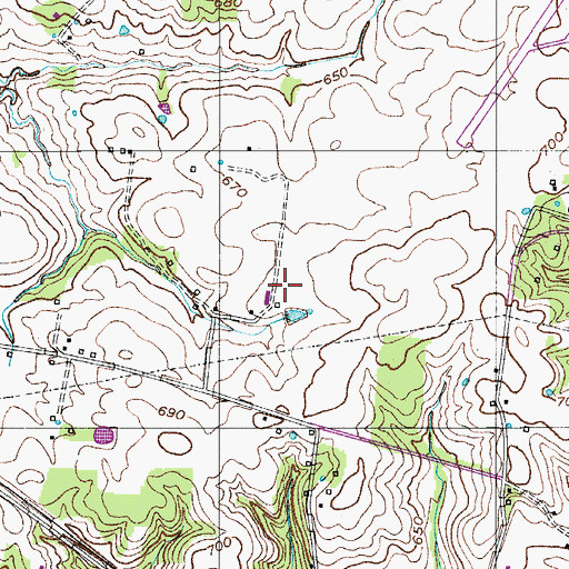 Topographic Map of Powell Cemetery, TN