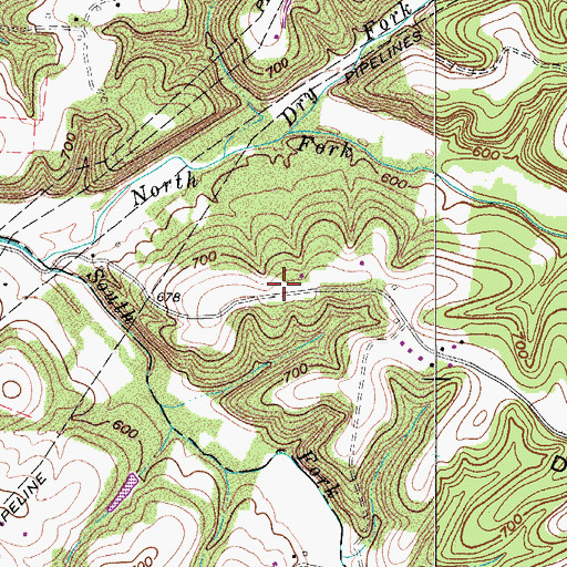 Topographic Map of Reeder Cemetery, TN