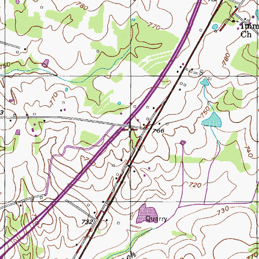 Topographic Map of Sang Cemetery, TN