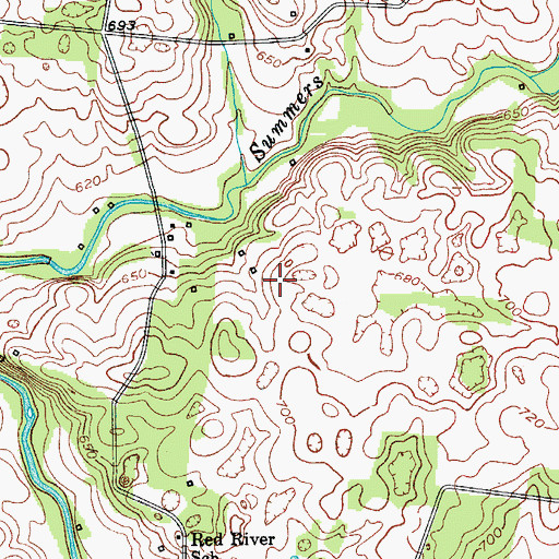 Topographic Map of Stringer Cemetery, TN