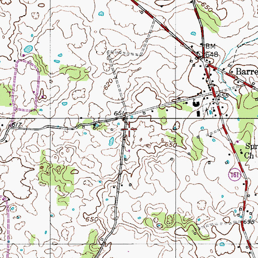 Topographic Map of Taylor Cemetery, TN