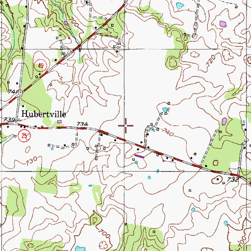 Topographic Map of Walton Cemetery, TN