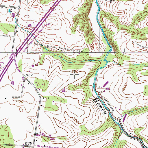 Topographic Map of Widick Cemetery, TN