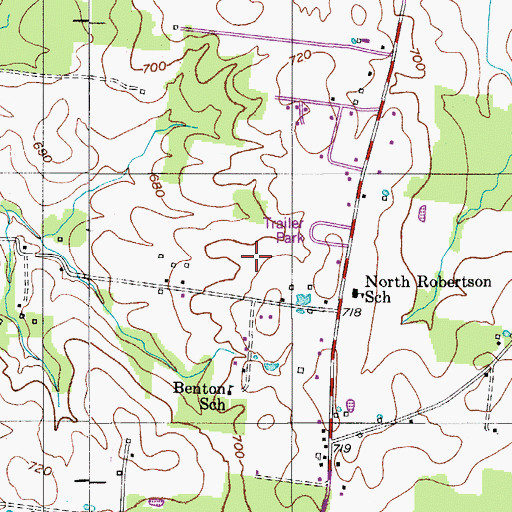 Topographic Map of Wilkerson Cemetery, TN