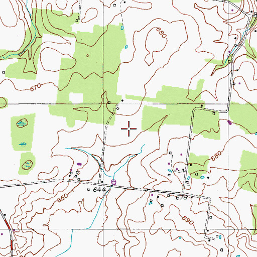 Topographic Map of Willis Cemetery, TN