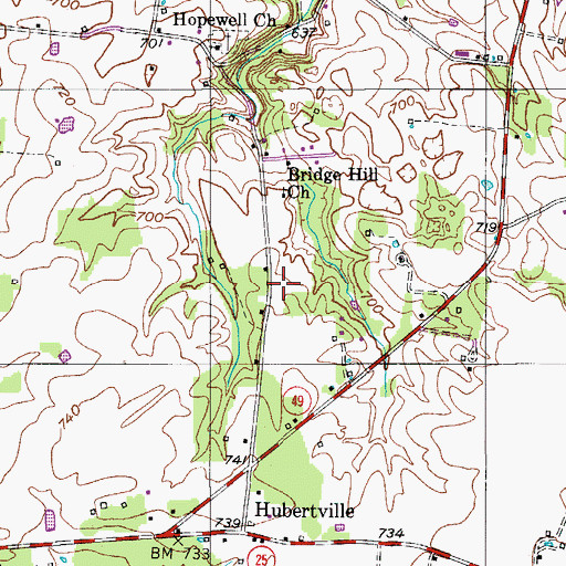 Topographic Map of Zech Cemetery, TN
