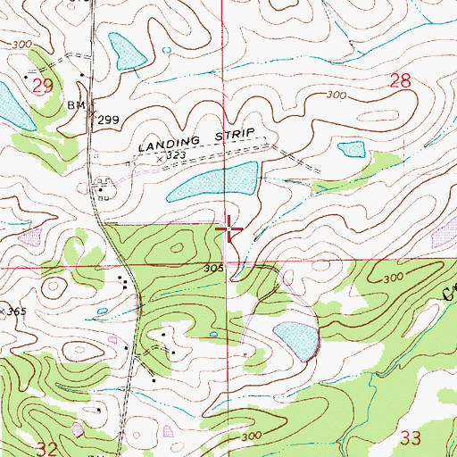 Topographic Map of Arrington Lake Number 2, AL