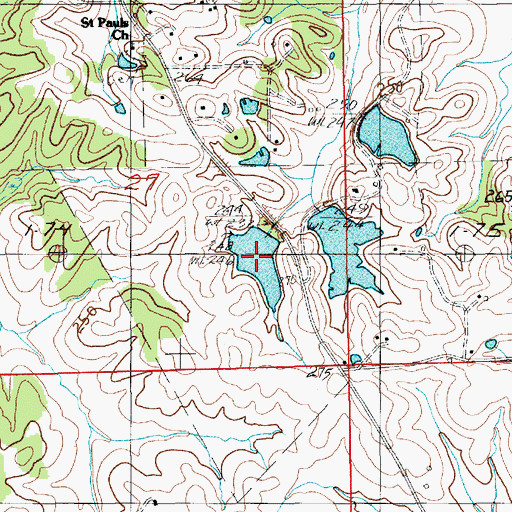 Topographic Map of Frank Rutland Lake Number 1, AL