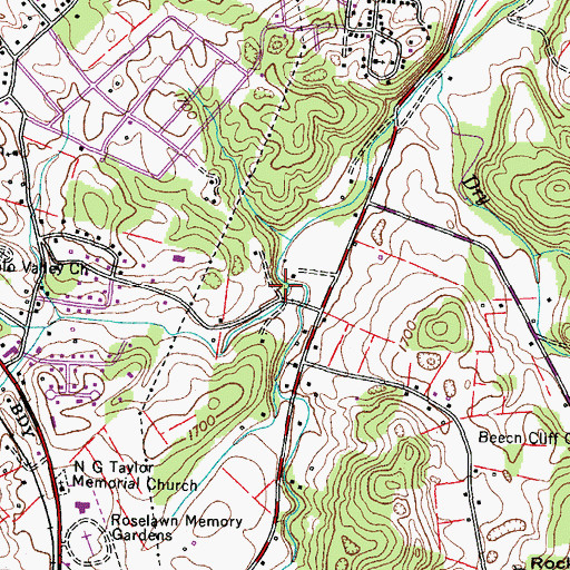Topographic Map of Turleys Mill (historical), TN