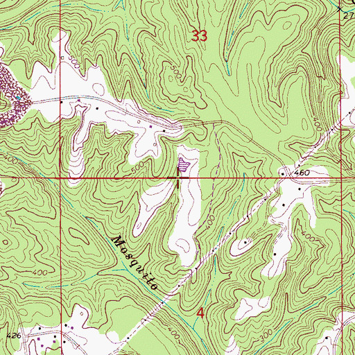 Topographic Map of Mount Carmel Mine, AL