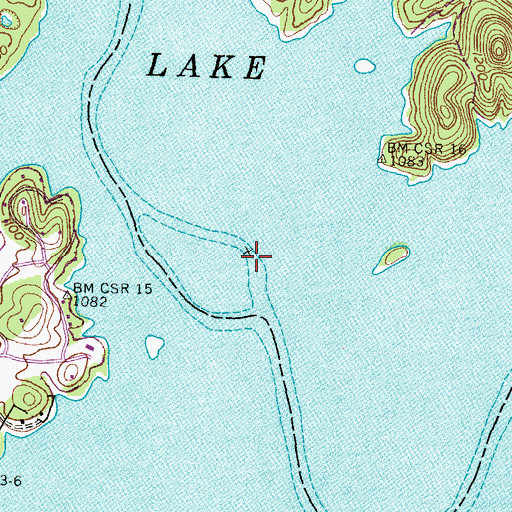 Topographic Map of Coulters Shoals, TN