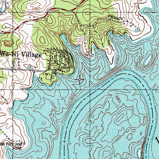 Topographic Map of Stithsville (historical), TN