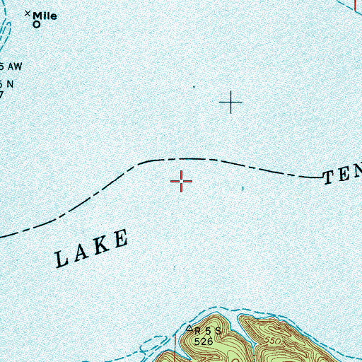 Topographic Map of Big Muscle Shoals (historical), AL