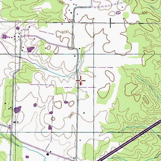 Topographic Map of Moores Chapel Methodist Church, TN