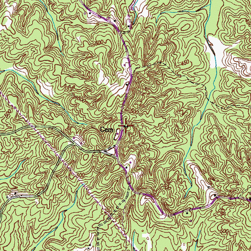 Topographic Map of Prospect Baptist Church, TN