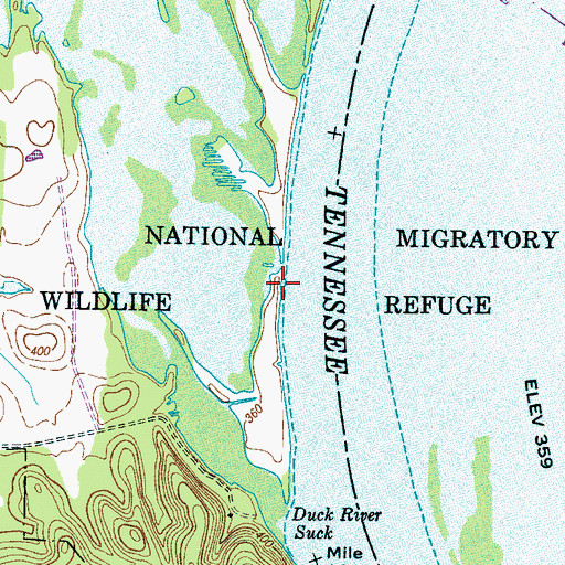 Topographic Map of Thompsons Point Landing, TN
